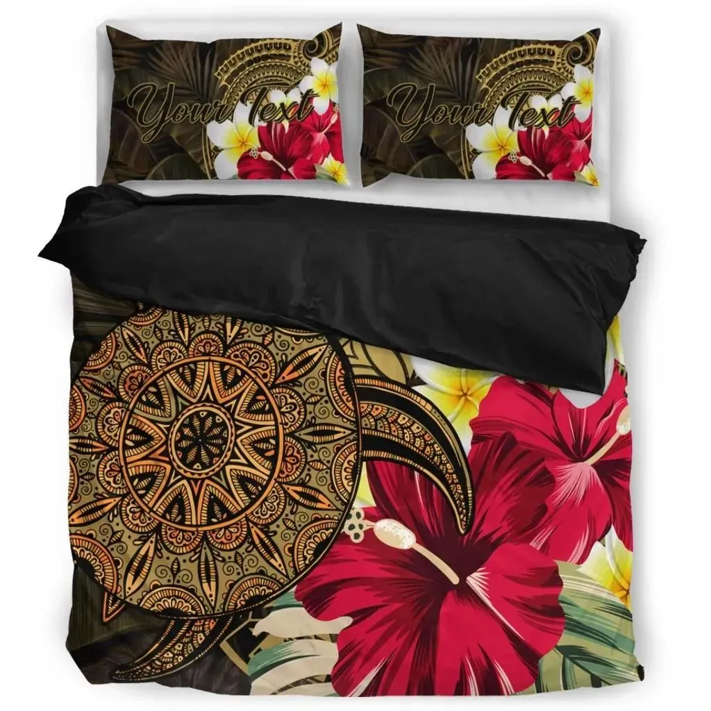 Alohawaii Home Set - Hawaii Turtle Mandala Bedding Set Polynesian Hibiscus AH J1