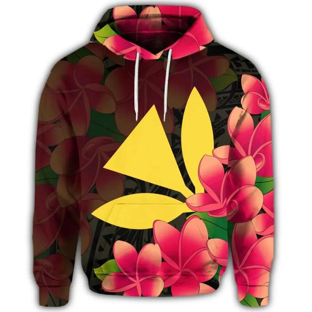 Alohawaii Hoodie - Hawaiian Kanaka Plumeria Polynesian Hoodie - AH - J4R