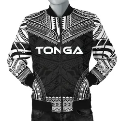 Alohawaii Jacket - Bomber Jacket Tonga Polynesian Chief - Black Version - Bn10