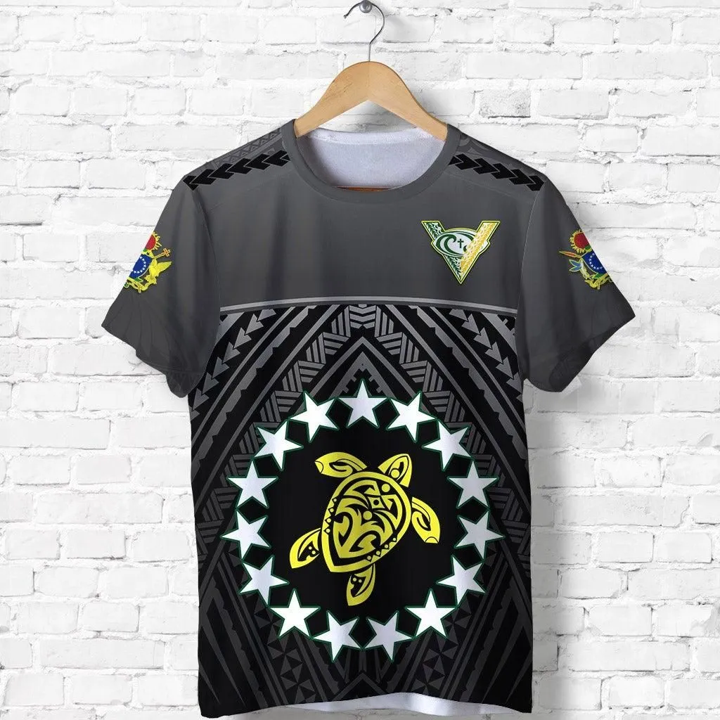 (Custom Personalised) The Kukis T Shirt Cook Islands Rugby Black - Custom Text and Number LT13