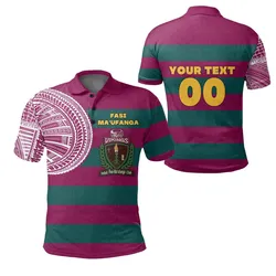 (Custom Personalised) Fasi Maufanga Football Tonga Polo Shirt Tattoo Style LT16