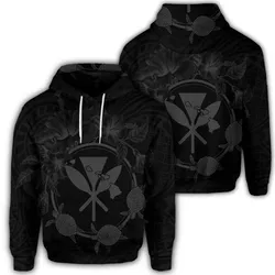 Hawaiian Kanaka Turtle Hibiscus Polynesian Hoodie - Anthea Style Gray