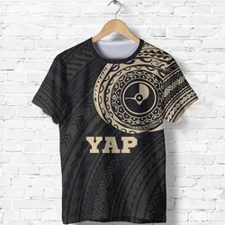 Yap T shirt - Yap Flag Polynesian Tattoo Style Special - Gold