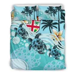 Fiji Blue Turtle Hibiscus No Bedding Set 
