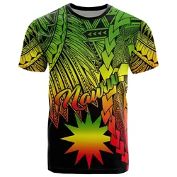 Nauru Polynesian T-Shirt - Tribal Wave Tattoo Reggae - BN12