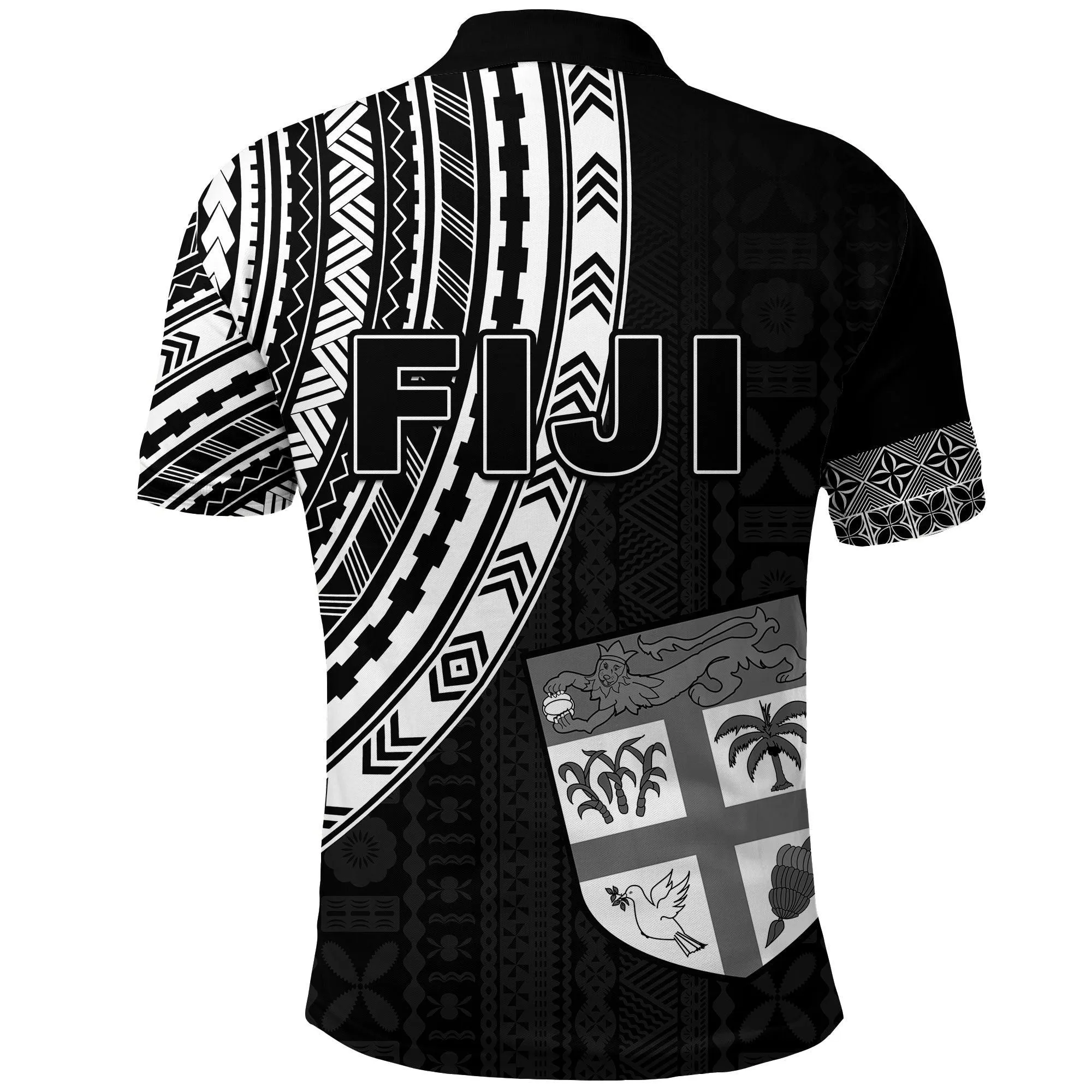 Fiji Rugby Sevens Polo Shirt Fijian 7s Tapa Polynesian LT13