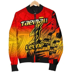 American Samoa Mens Bomber Jacket - Taema Leone