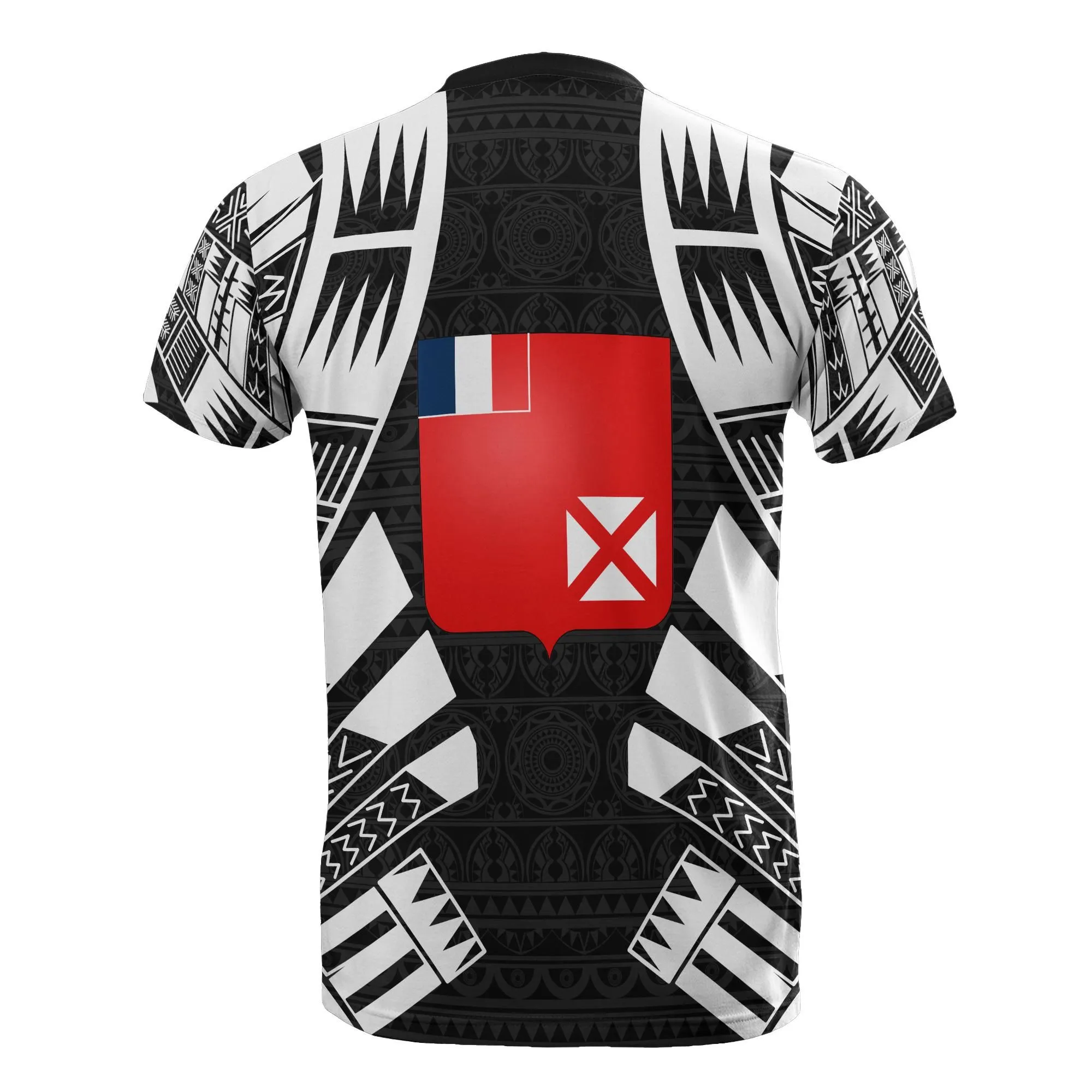 Wallis and Futuna T shirt - Wallis and Futuna Coat Of Arms Polynesian Tattoo Style