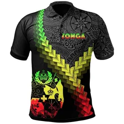 Tonga Polo Shirt - Tonga Coat Of Arms With Polynesian Tattoo Reggae