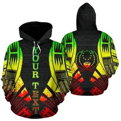 Pohnpei All Over Hoodie - Reggae Tattoo Style Custom - Bn01