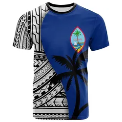 Guam T shirt - Coat Of Arm and Polynesian Patterns