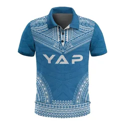 Yap Polo Shirt - Coat Of Arms Polynesian Chief Tattoo Flag Version