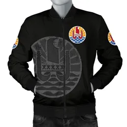 French Polynesia Mens Bomber Jacket