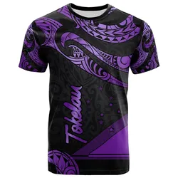Tokelau Polynesian T shirt - Poly Tattoo Purple Version
