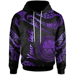 Federated States Of Micronesia Polynesian Custom Personalised Hoodie - Poly Tattoo Purple Version