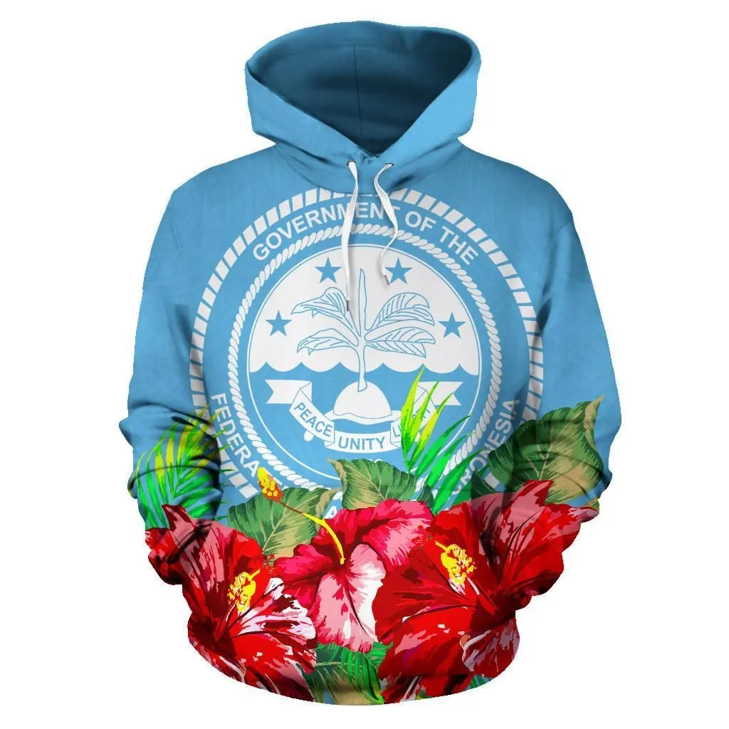 Federated States Of Micronesia Hoodie Flag Hibiscus
