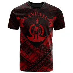 Vanuatu Polynesian T-Shirt - Vanuatu Red Seal Camisole Hibiscus Style - BN18