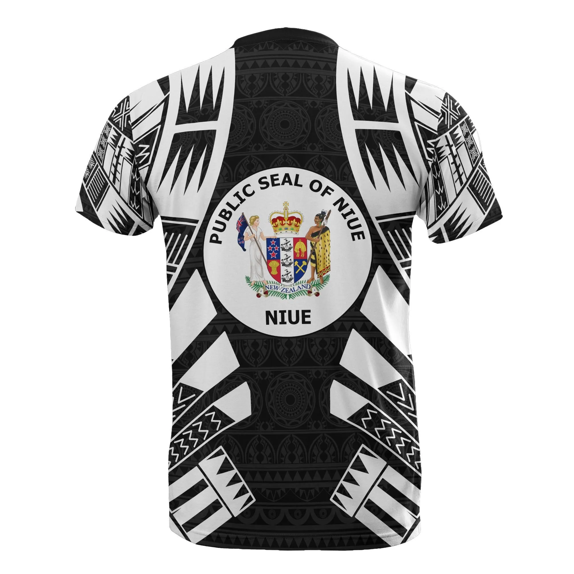 Niue T shirt - Niue Seal Polynesian Tattoo Style