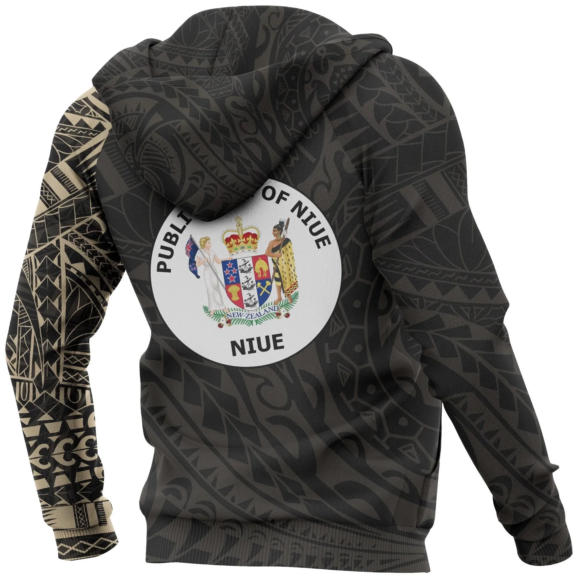 Alohawaii Clothing - Hoodie Niue Polynesian Tattoo Style A7