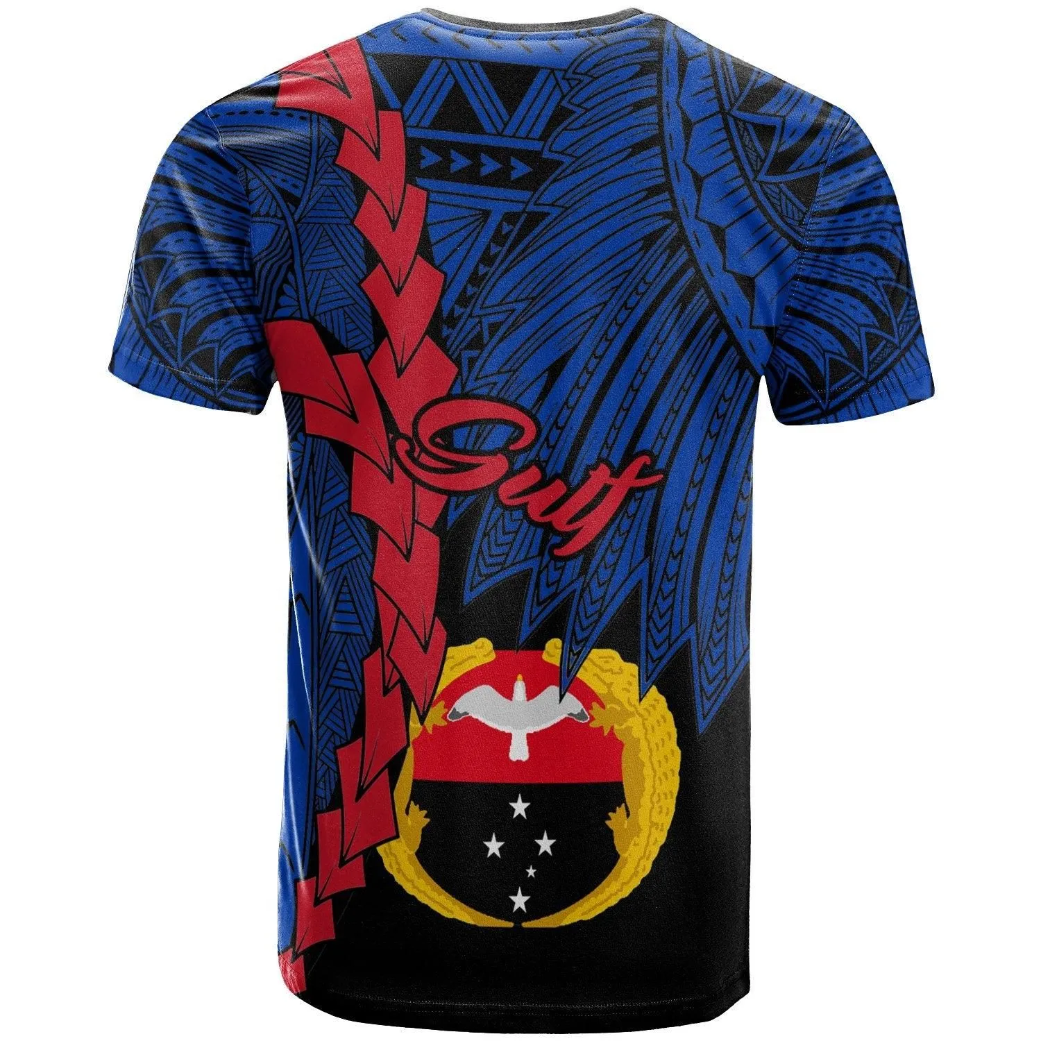Papua New Guinea Gulf Province Polynesian Custom Personalised T-Shirt - Tribal Wave Tattoo