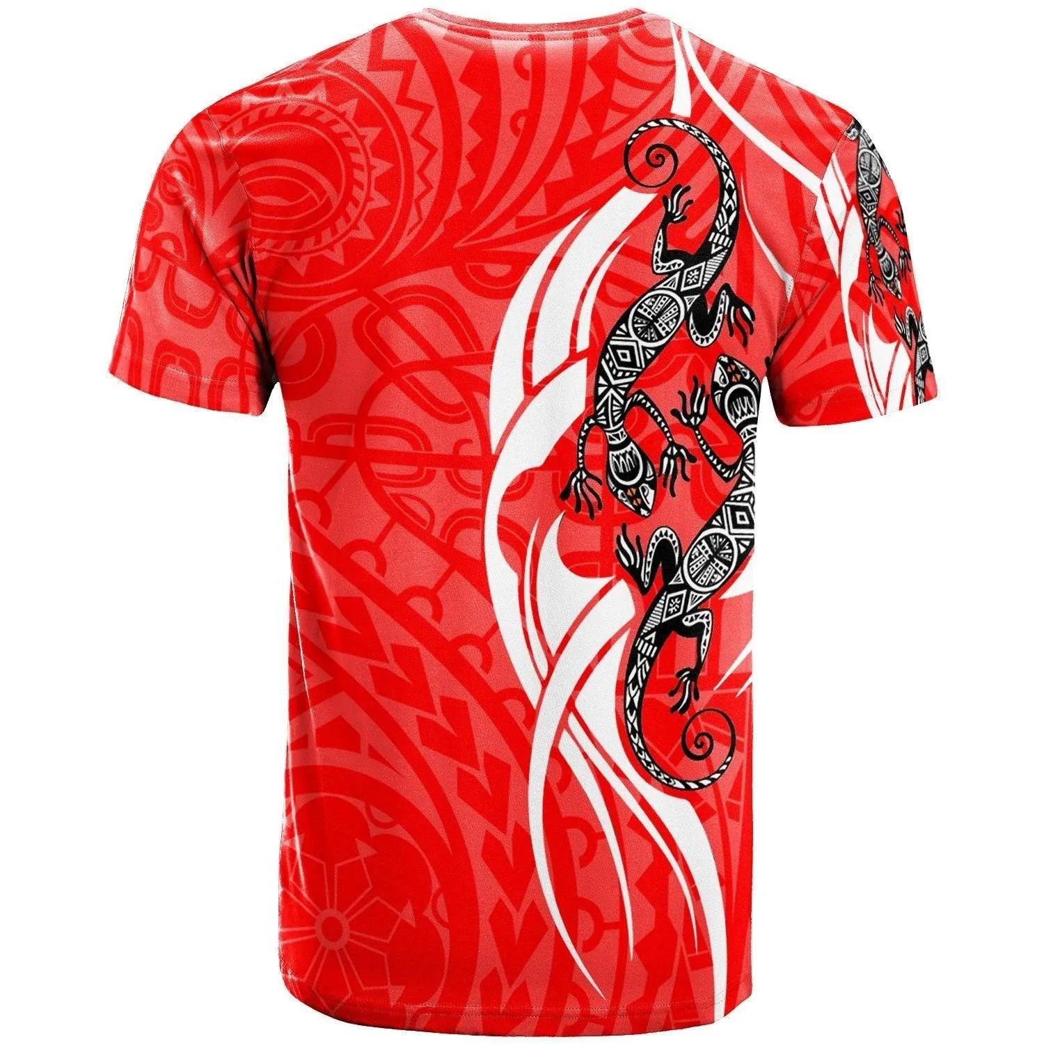 Chuuk Custom Personalised T Shirt - Lizard Tattoo Red Color