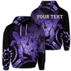 Alohawaii Hoodie - (Personalised) Hawaiian - Hawaii Turtle Hibiscus Polynesian Vintage Hoodie - Purple - AH - J4R