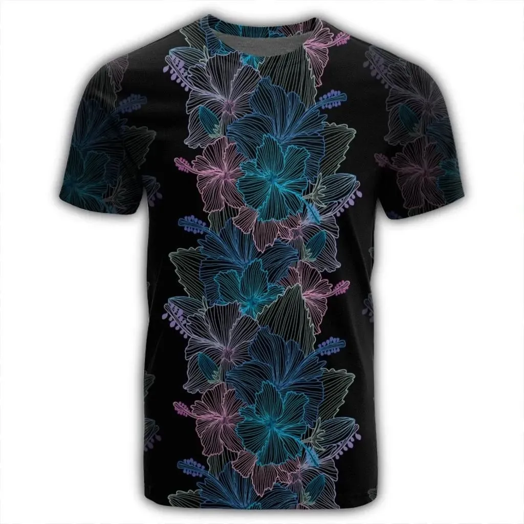 Alohawaii Tee - Hawaiian Hibiscus Full Color Polynesian T-shirt AH - J4R