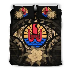 Tahiti Gold Hibiscus Bedding Set A02 Dhc28111427Dd