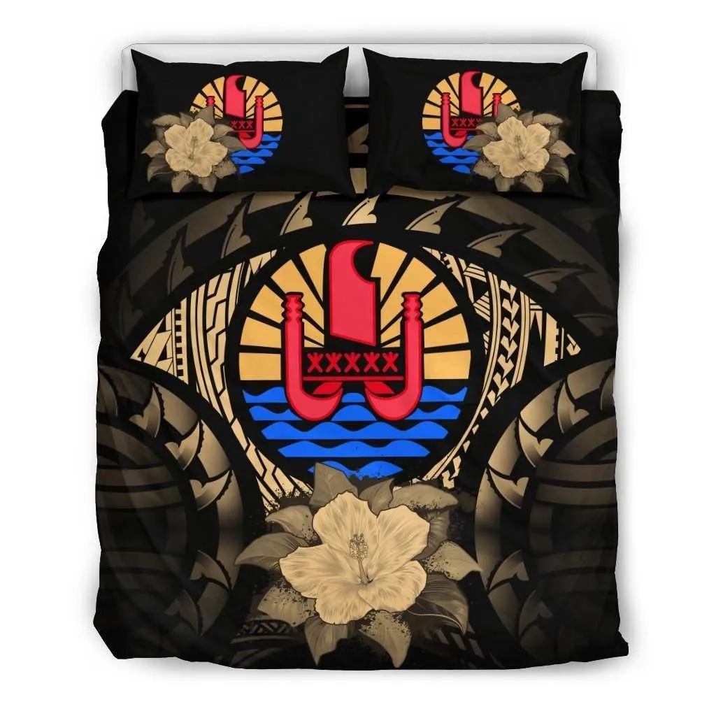 Tahiti Gold Hibiscus Bedding Set A02 Dhc28111427Dd
