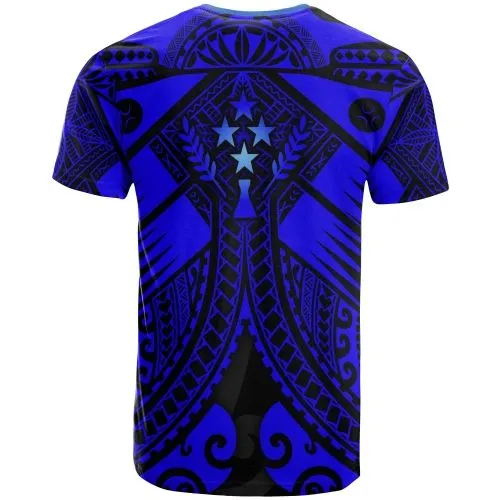 Kosrae T-Shirts - Blue Seal with Polynesian Tattoo