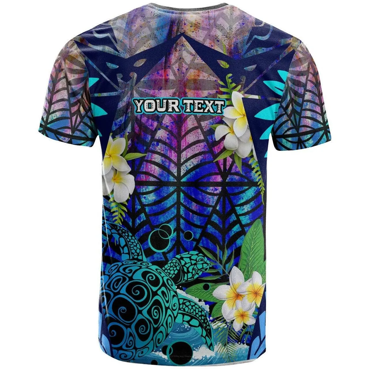 Tonga Custom T-shirt - Apifoou College Polynesian with Tribal Turtle Plumeria and Tonga Style LT10