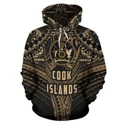 Cook Islands Hoodie Polynesian Tattoo Pullover Hoodie