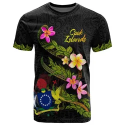 Cook Islands Polynesian T Shirt - Plumeria Tribal