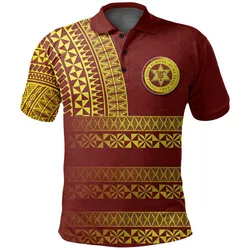 (Custom Personalised)Tonga High School Polo Shirt Tonga Tattoo Style LT6