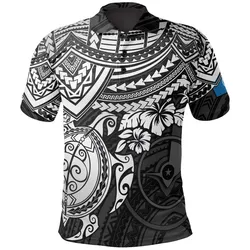 Yap Polo Shirt - Yap Flag White Turtle Hibiscus