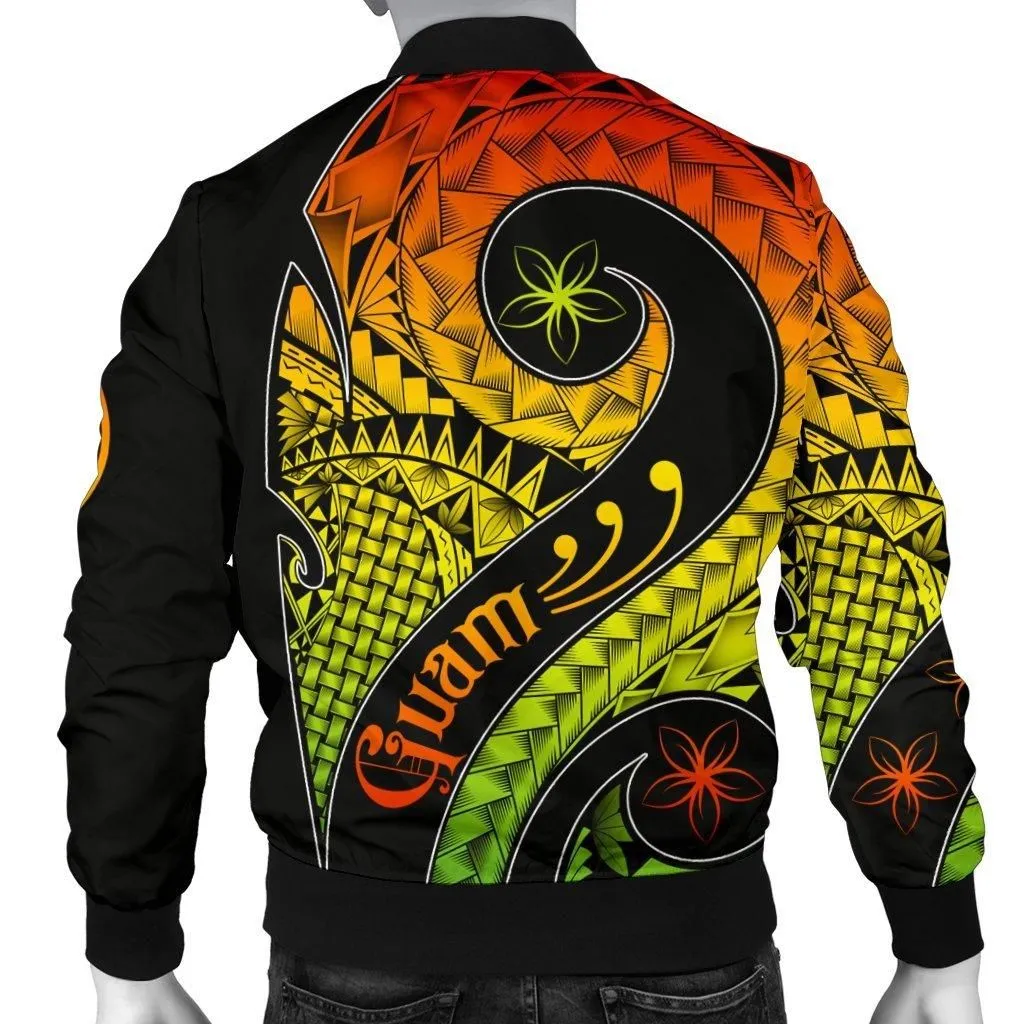 Guam Mens Bomber Jacket - Guam Polynesian Decorative Patterns