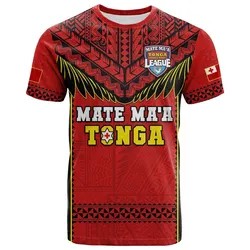 Tonga Rugby T Shirt Mate Maa Tonga Pacific Ngatu Black LT14