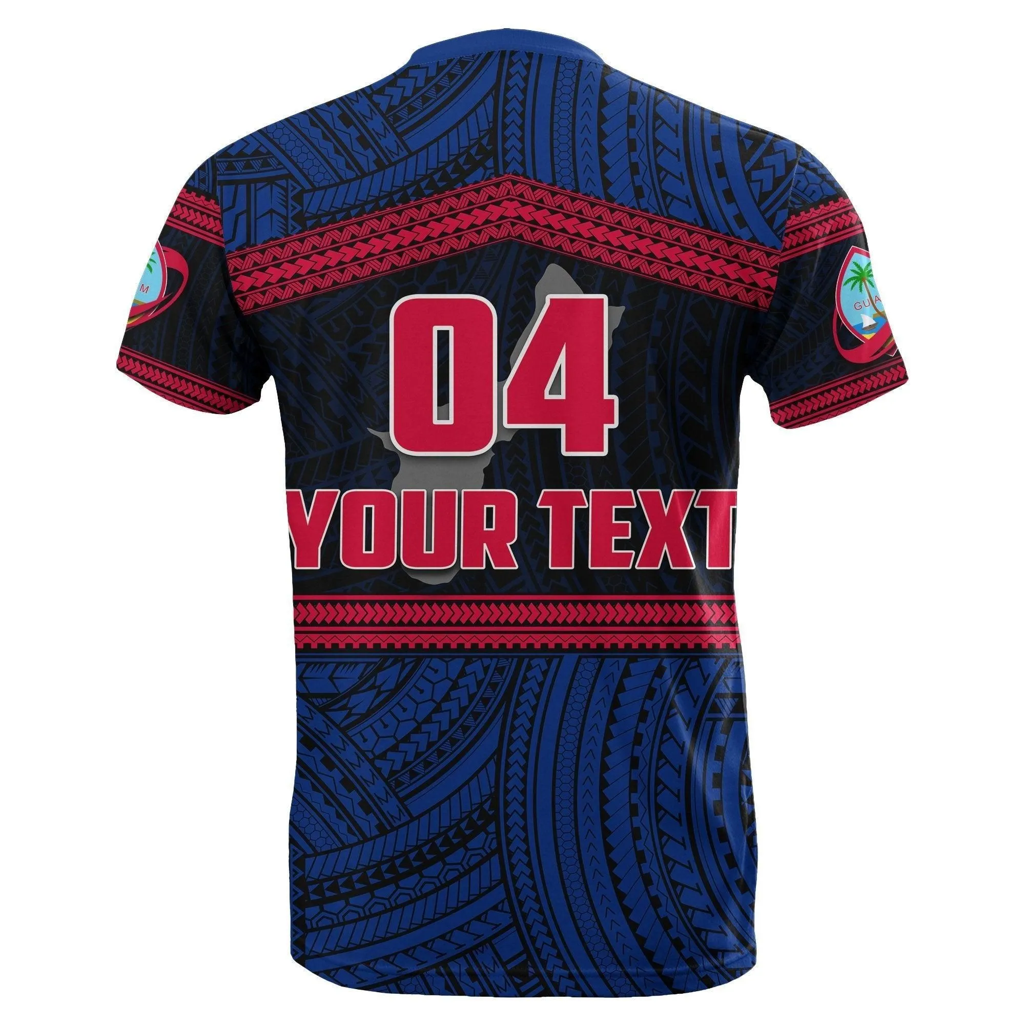 (Custom Personalised) Guam Rugby Polynesian Patterns T Shirt