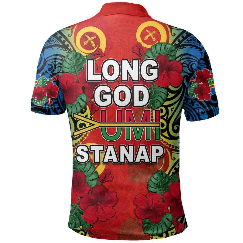 Vanuatu Tafea And Hibiscus Polo Shirt  LT6