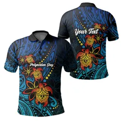 (Custom Personalised) Polynesian Day Polo Shirt Turtle Style - LT16