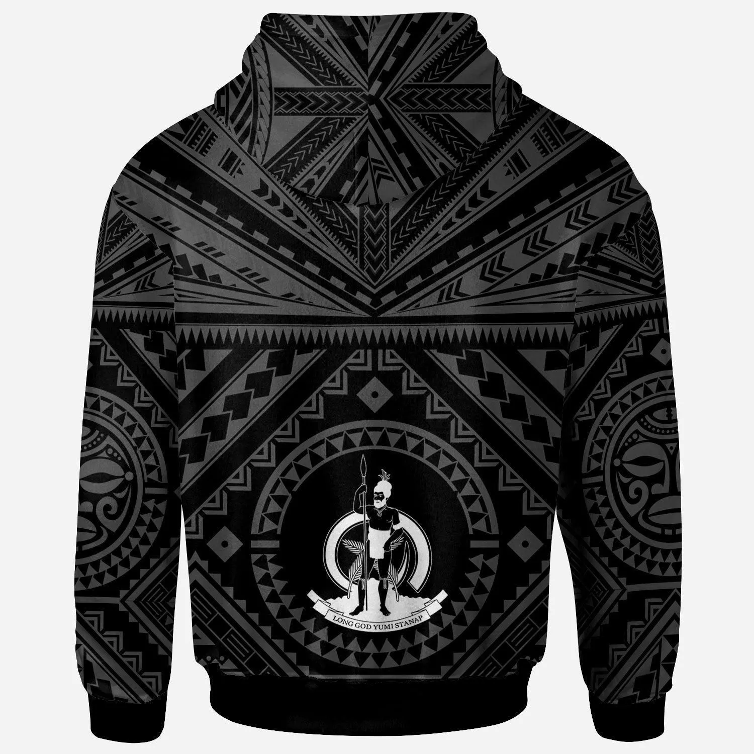 Vanuatu Hoodie - Vanuatu Seal With Polynesian Tattoo Style