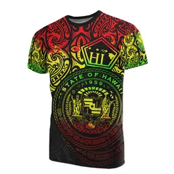 Hawaii Pride T Shirt - Hawaii Seal Polynesian Tattoo (Reggae)