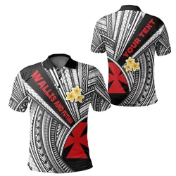 (Custom Personalised) Wallis and Futuna Polo Shirt Polynesian Style - Black LT16