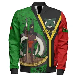 Vanuatu Independence 42nd Sleeve Zip Bomber Jacket T09