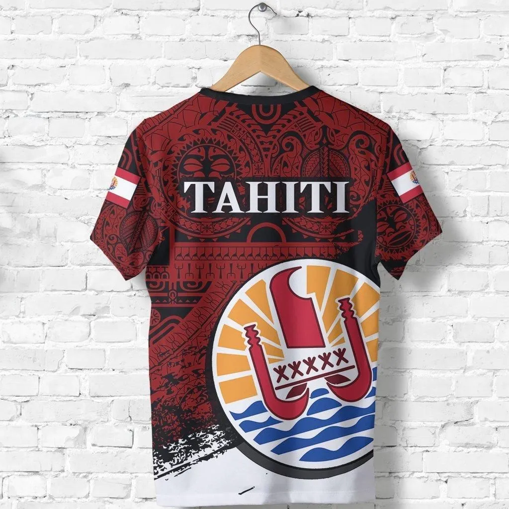 Tahiti T shirt - Tahiti Flag Polynesian Tattoo Special