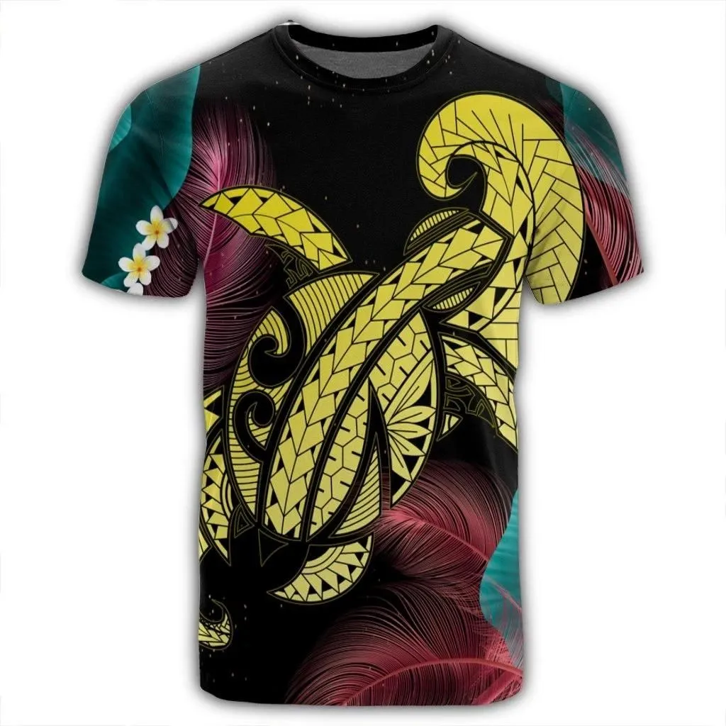 Alohawaii Tee - Hawaii Turtle Polynesian Tropical T-shirt Ghia Style Yellow - AH - J4R