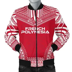 French Polynesia Flag Polynesian Chief Mens Bomber Jacket
