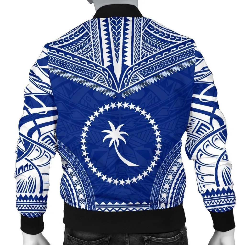 Alohawaii Jacket - Bomber Jacket Cook Islands Flag Polynesian Chief - Bn10