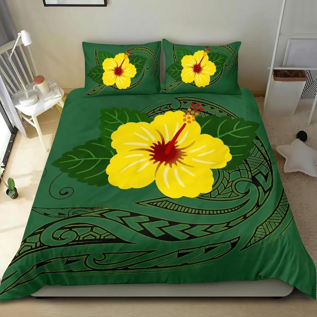 Polynesian Hibiscus Th Bedding Set Bevrbm
