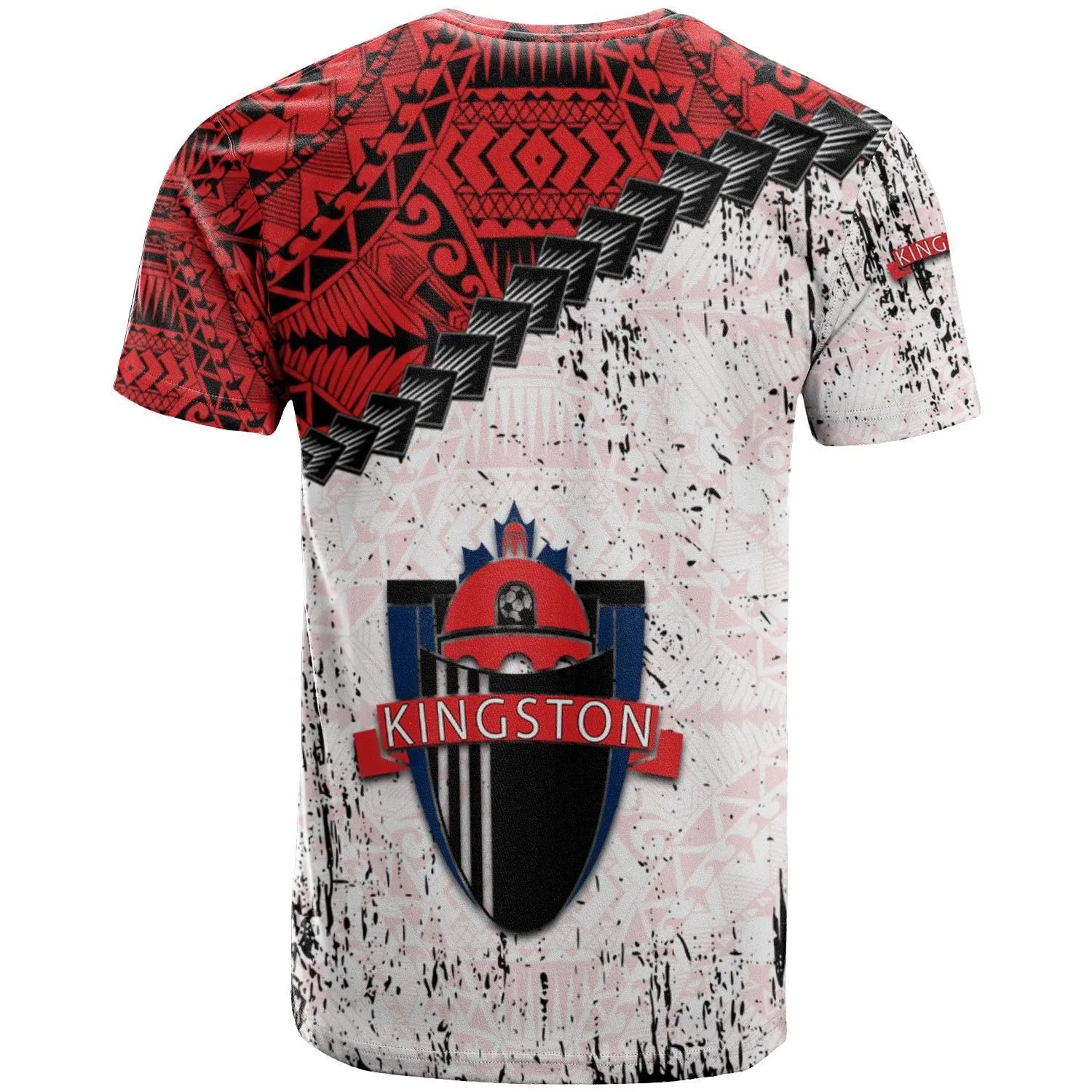 Kingston FC T-shirt Grunge Polynesian Tattoo - CA SOCCER